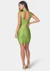 Foiled Halter Bandage Mini Dress sold by Bebe