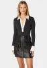 Henley Satin Combo Knit Bodysuit sold by Bebe