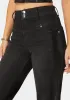 High Waist Vegan Leather Side Panel Wide Leg Jean sold by Bebe