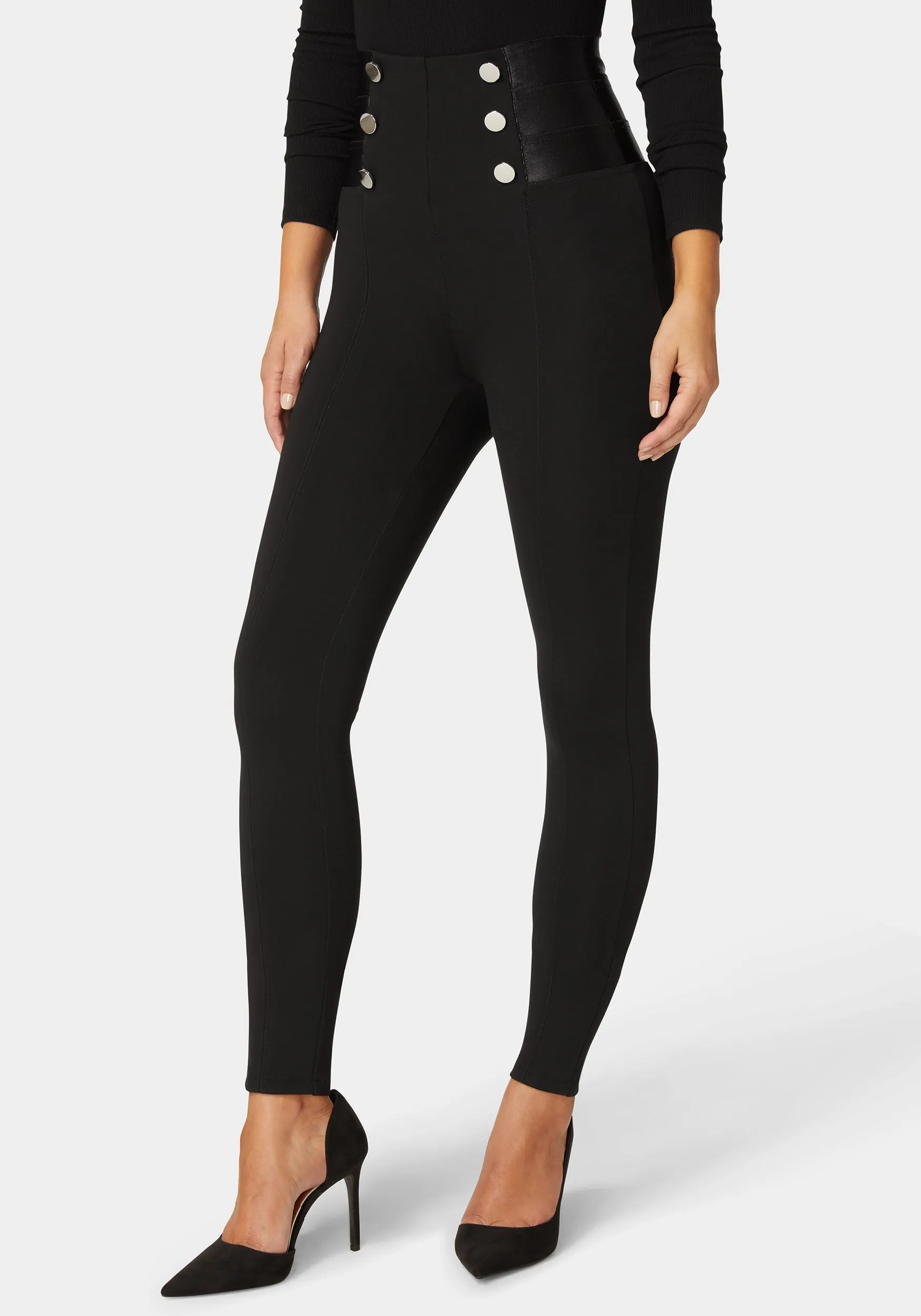 High Waist Elastic Waistband Knit Legging sold by Bebe