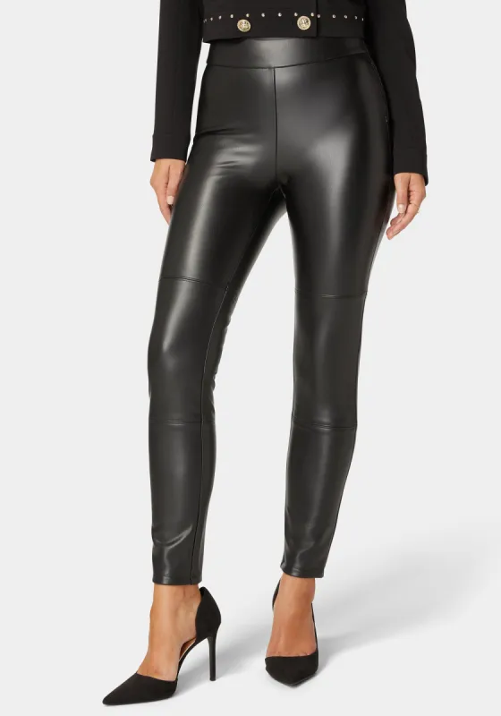 High Waist Vegan Leather Slim Leg Pant sold by Bebe