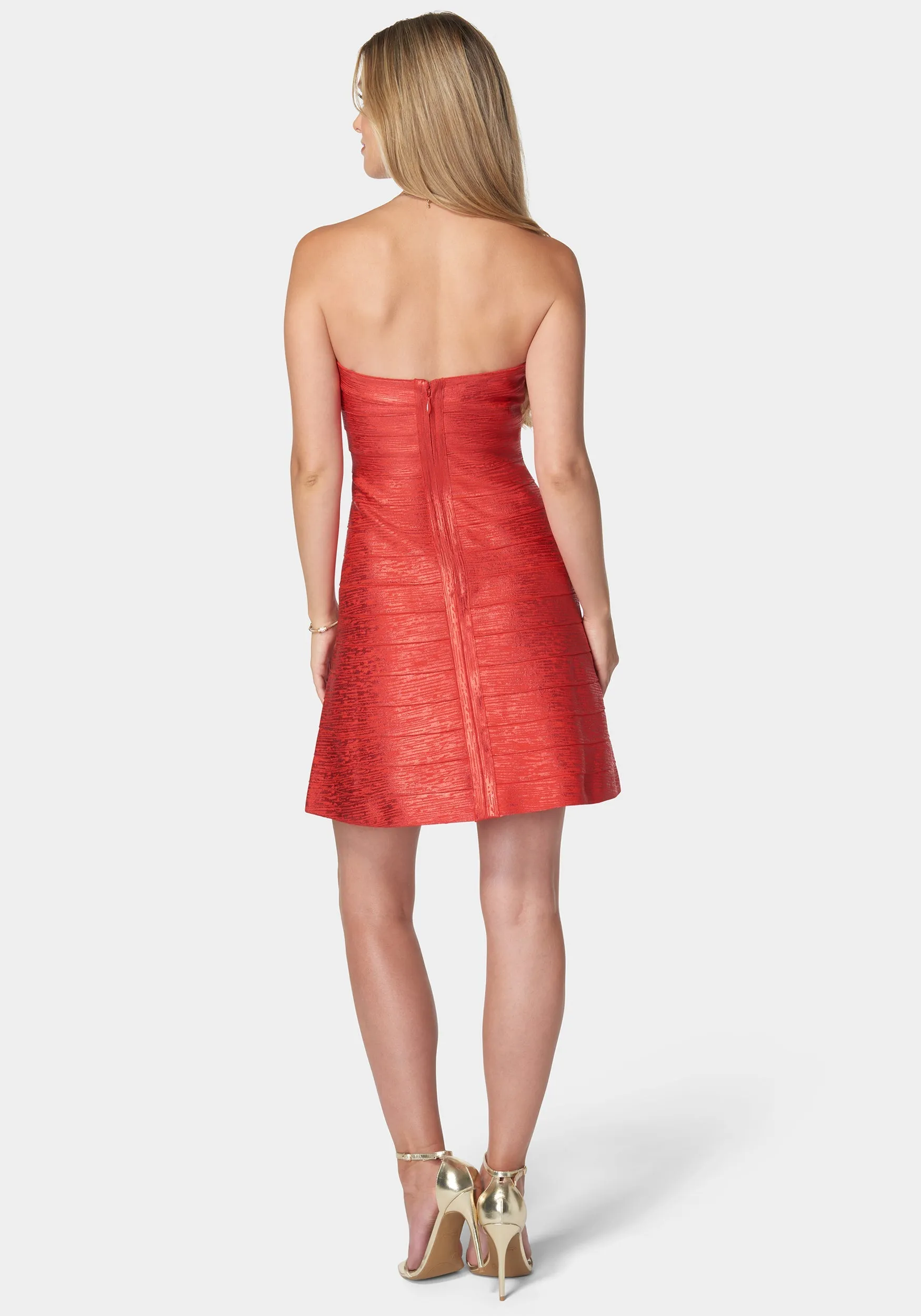 Foil Bandage Mini Dress sold by Bebe product image thumbnail 3