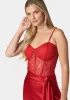 Lace And Satin Bustier Gown sold by Bebe