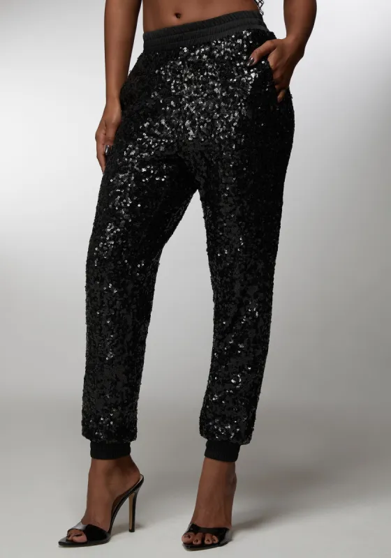 Sequin Jogger sold by Bebe