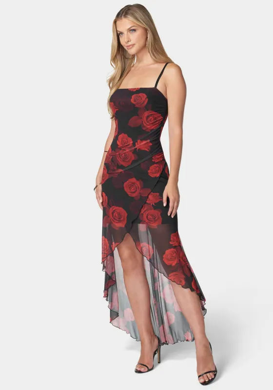 High Low Mesh Dress sold by Bebe
