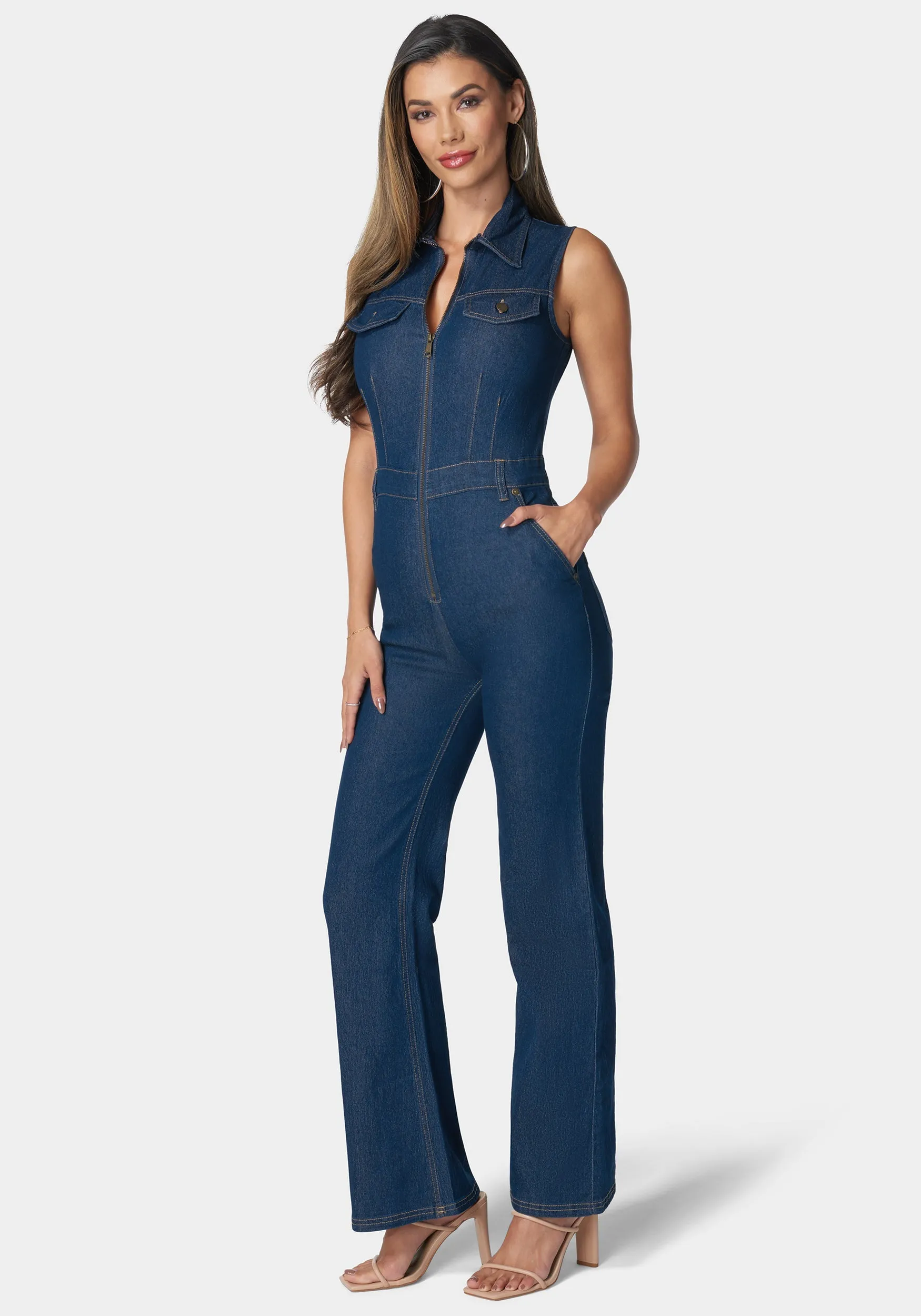 The Feminine Utility Jumpsuit sold by Bebe product image thumbnail 2