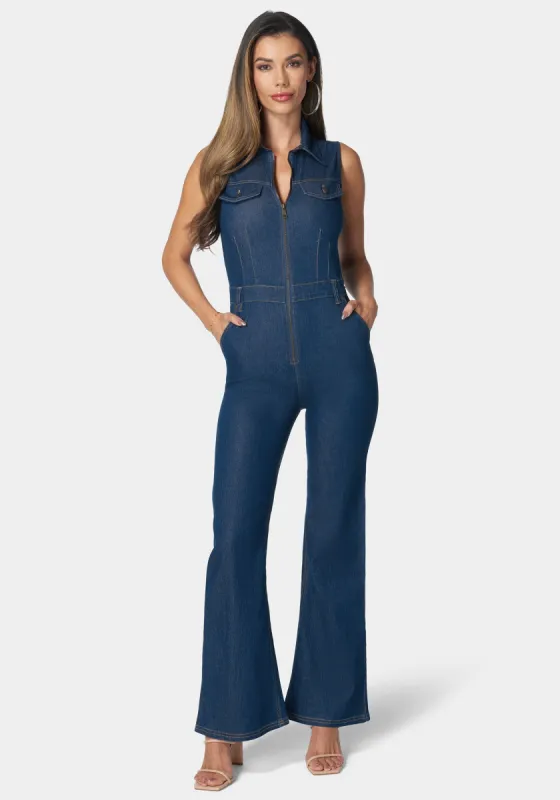 The Feminine Utility Jumpsuit sold by Bebe