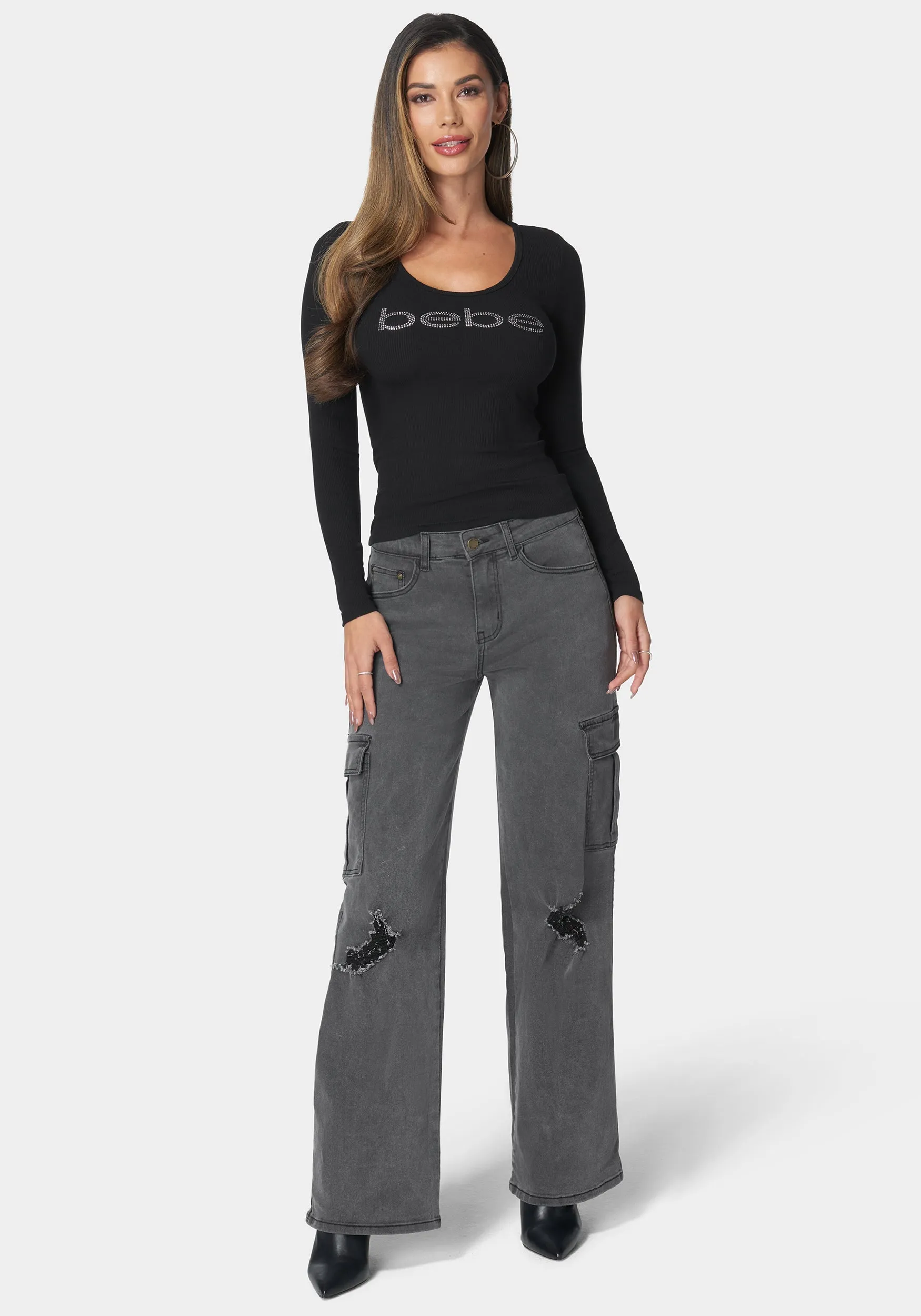 The Wide Leg Jean sold by Bebe product image thumbnail 2