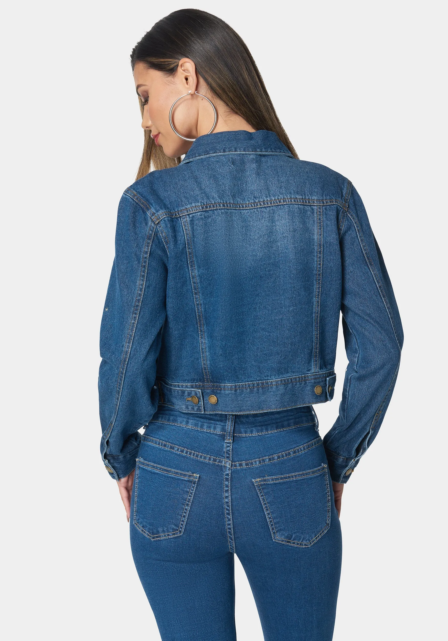 Denim Jacket With Rhinestones sold by Bebe product image thumbnail 3