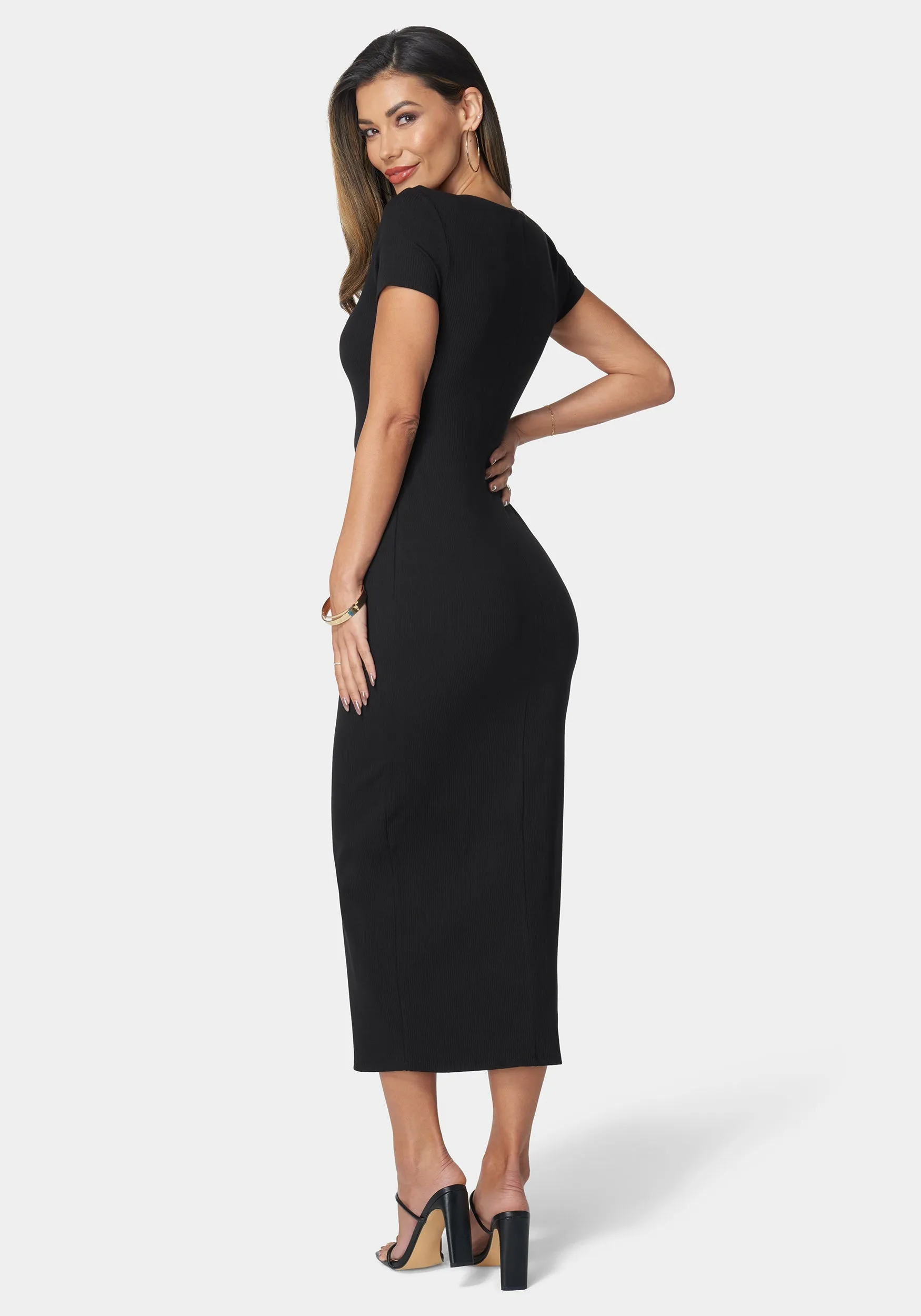 Rib Maxi T-Shirt Dress sold by Bebe product image thumbnail 3