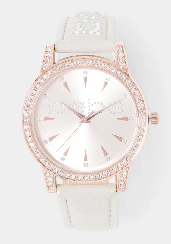 Logo Strap Crystal Watch sold by Bebe