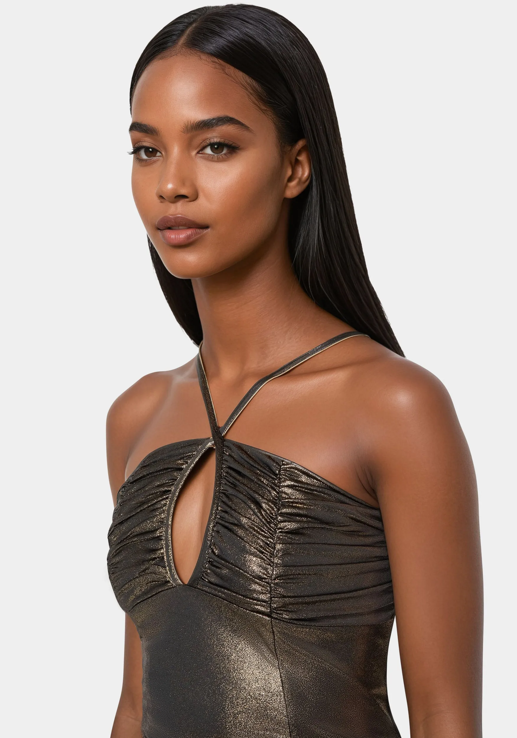 Foil Knit Ruched Top sold by Bebe product image thumbnail 4