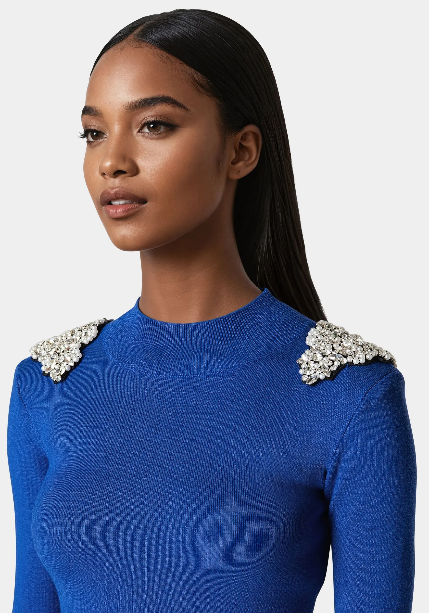 Embellished Mock Neck Tunic Sweater sold by Bebe product image thumbnail 3