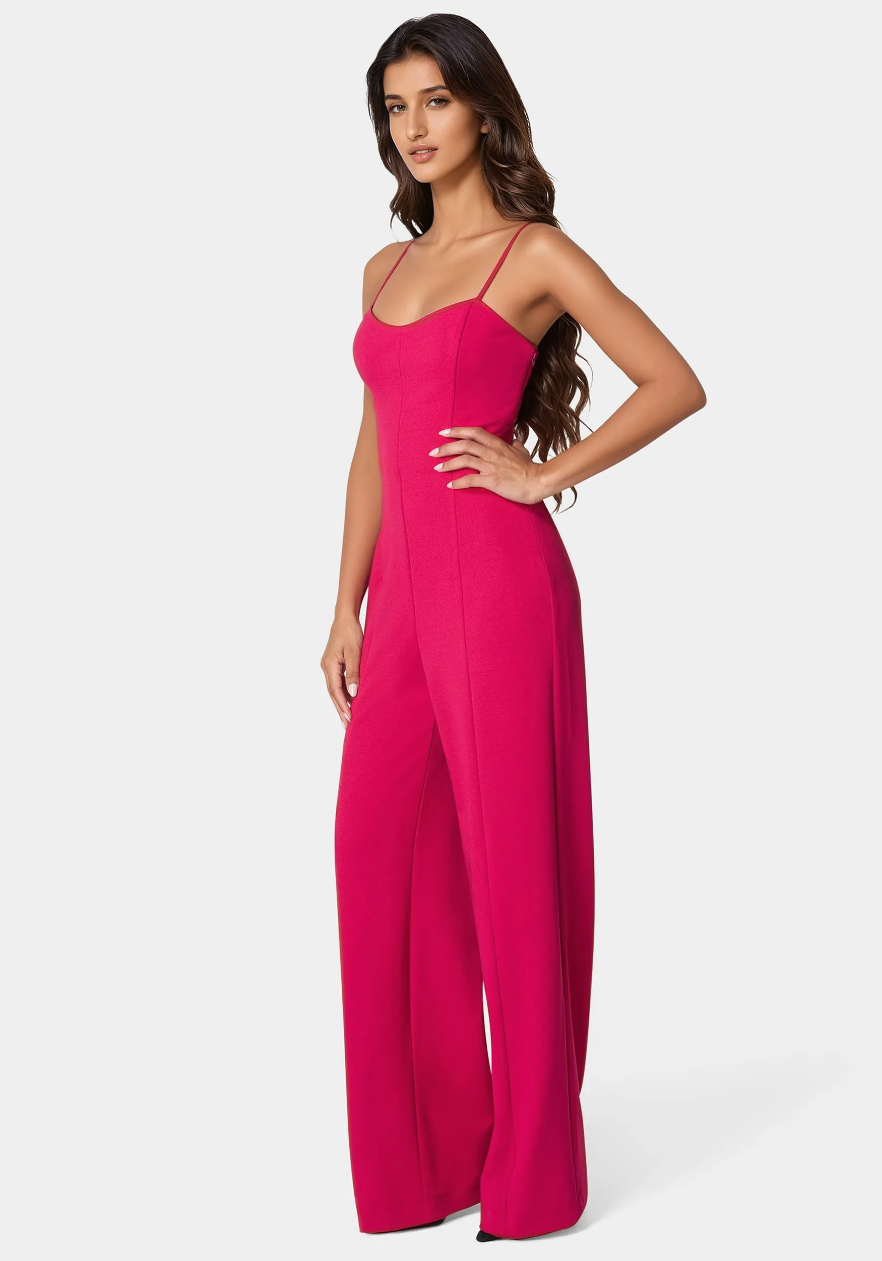 Studded Pearl Top And Palazzo Leg Jumpsuit sold by Bebe product image thumbnail 2