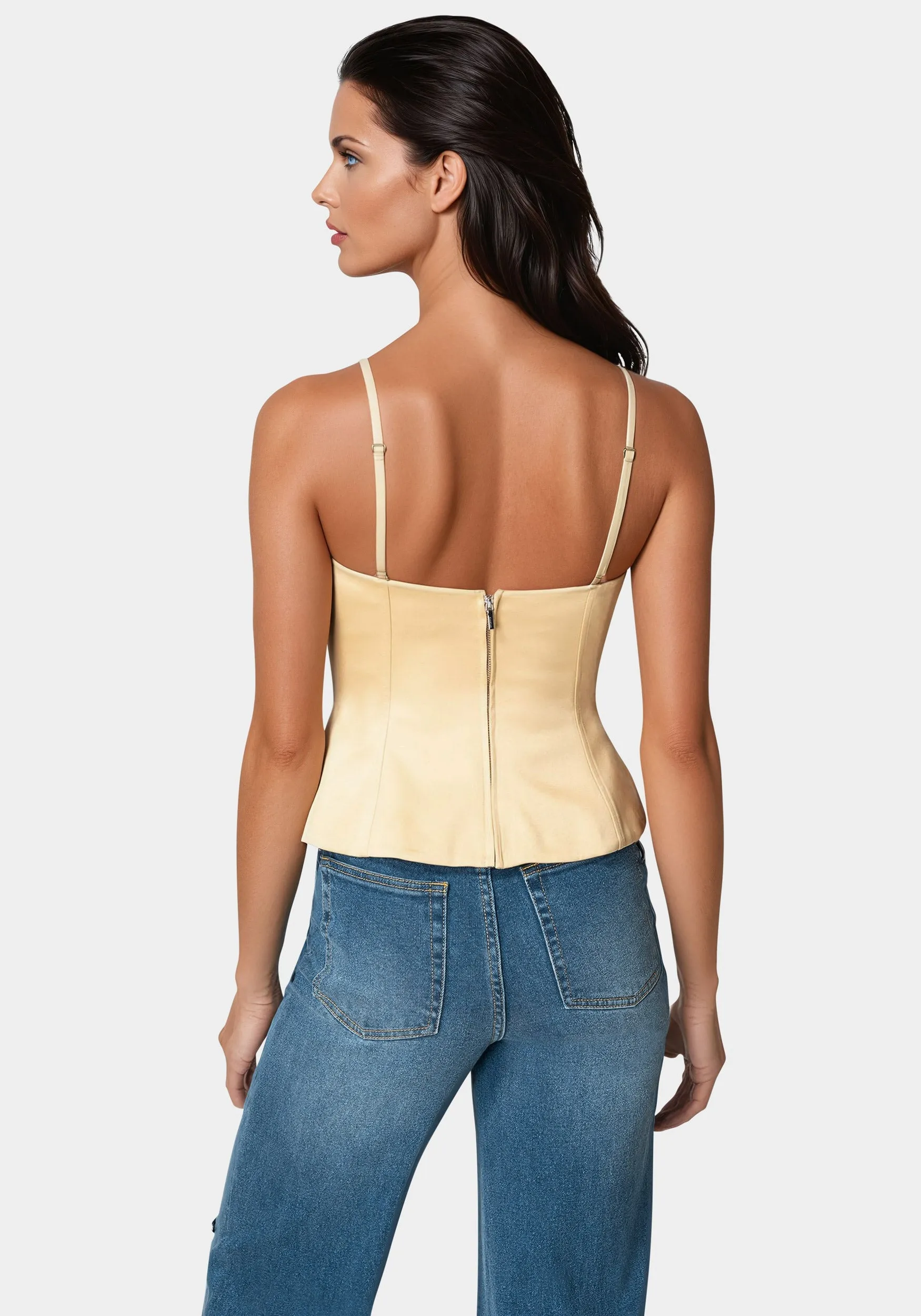 Rhinestone Bow Satin Corset sold by Bebe product image thumbnail 3