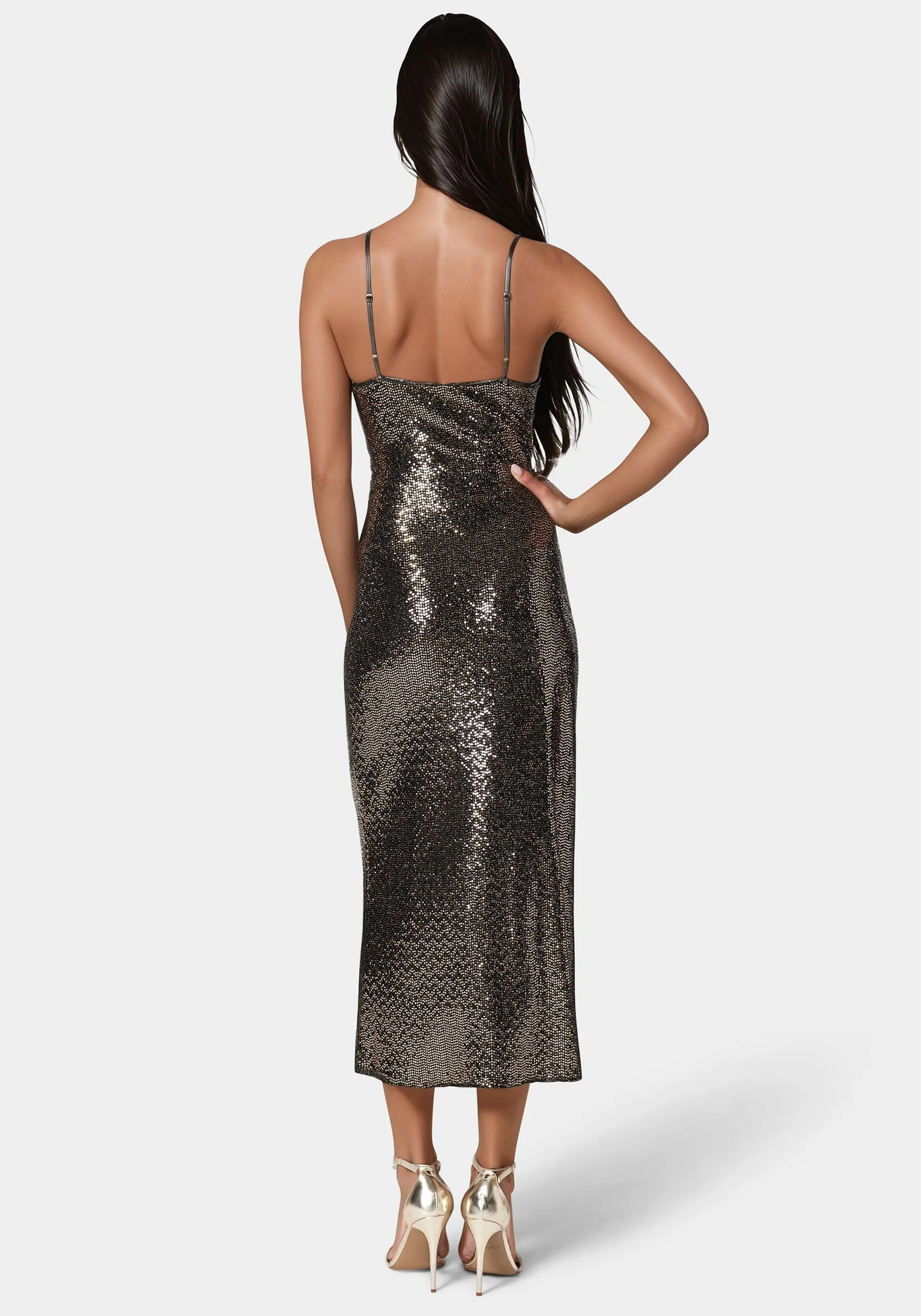 Ombre Sequin Maxi Slip Dress sold by Bebe product image thumbnail 3
