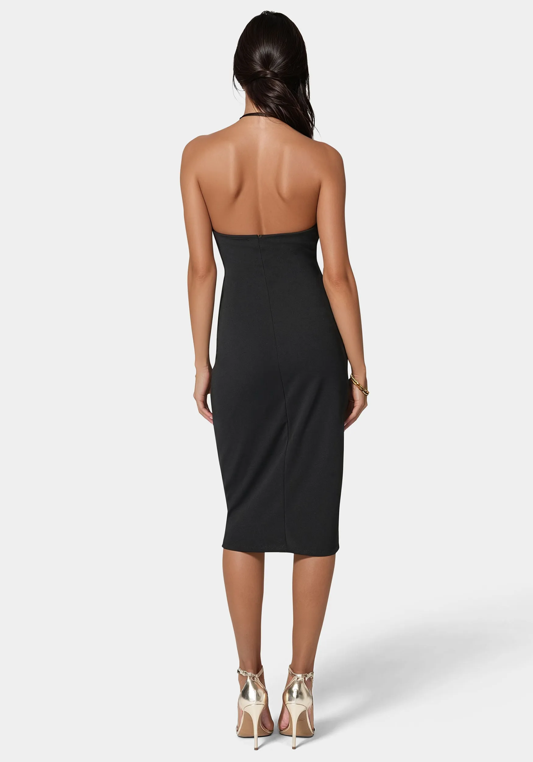 Cutout Choker Neck Midi Dress sold by Bebe product image thumbnail 3
