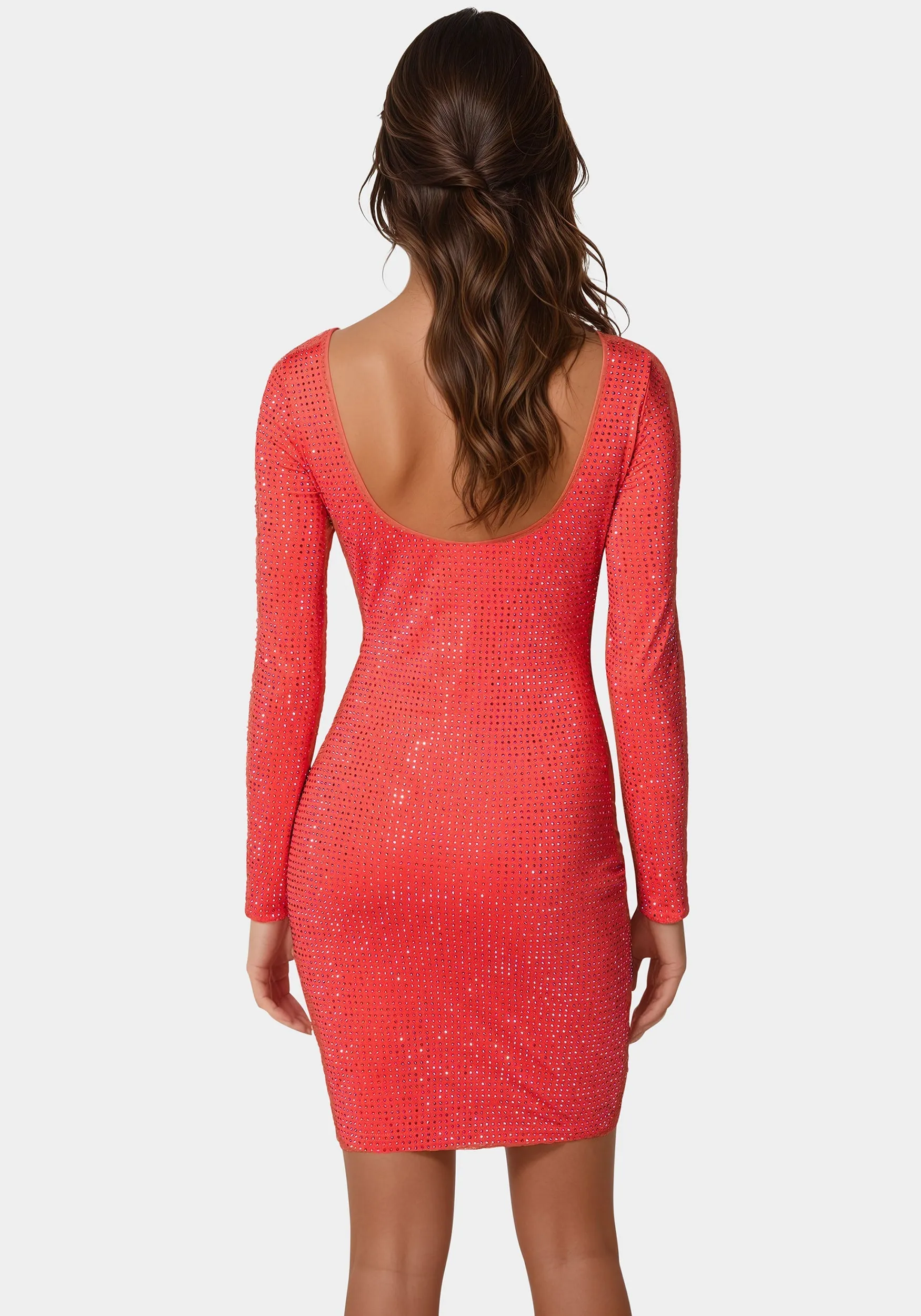Longsleeve Crystal Midi Dress sold by Bebe product image thumbnail 3
