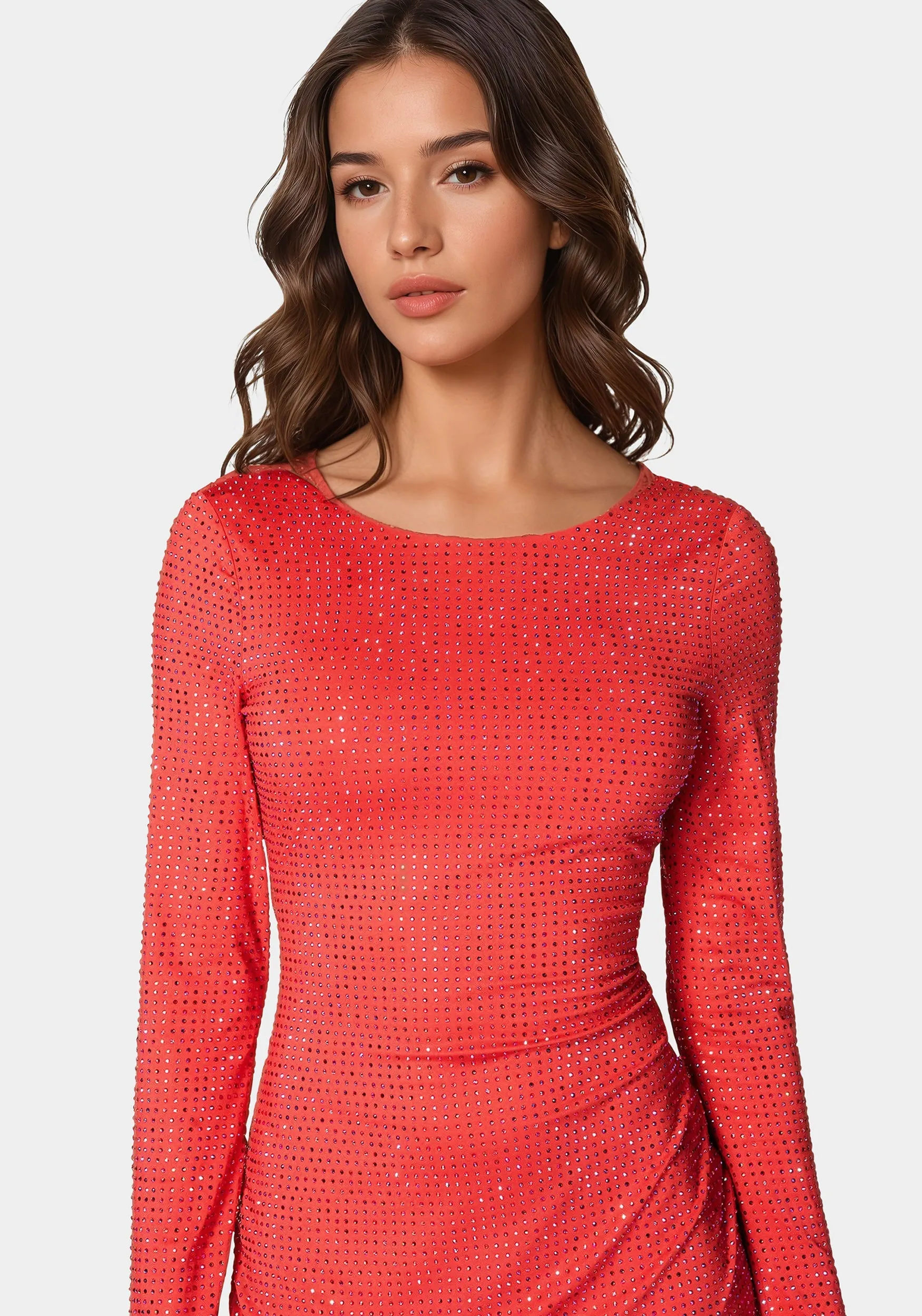 Longsleeve Crystal Midi Dress sold by Bebe product image thumbnail 4