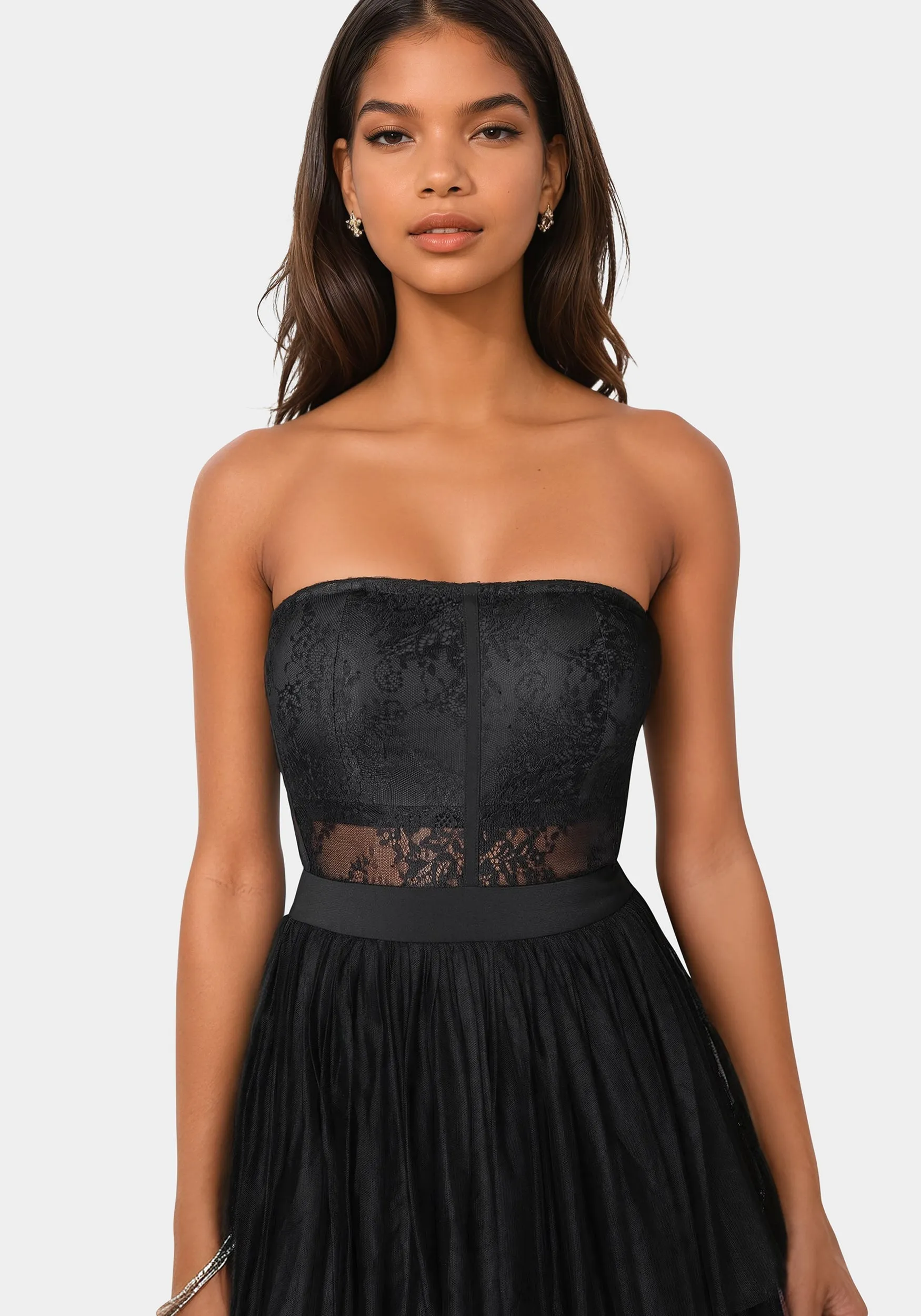 Tulle Corset Midi Dress sold by Bebe product image thumbnail 4