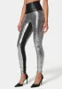 Satin Elastic Waistband Sequin Legging sold by Bebe