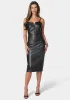 Faux Leather Midi Dress sold by Bebe