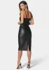 Faux Leather Midi Dress sold by Bebe
