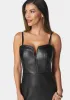 Faux Leather Midi Dress sold by Bebe