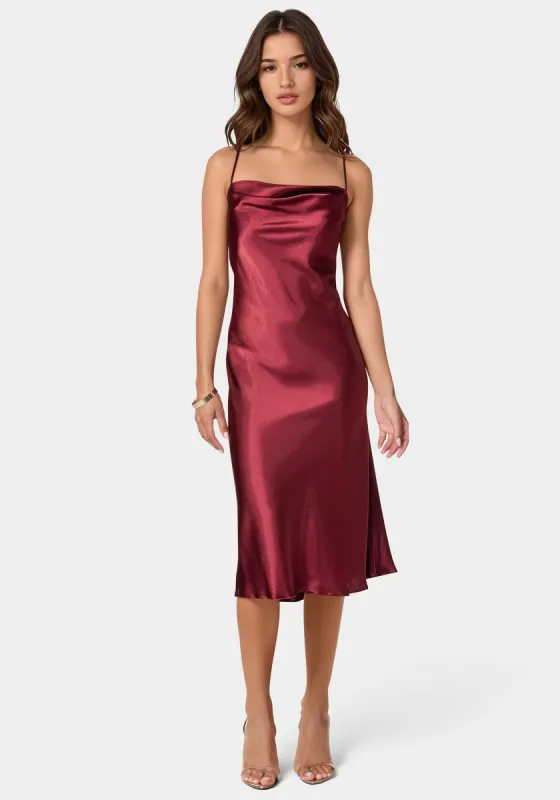 Satin Midi Slip Dress sold by Bebe
