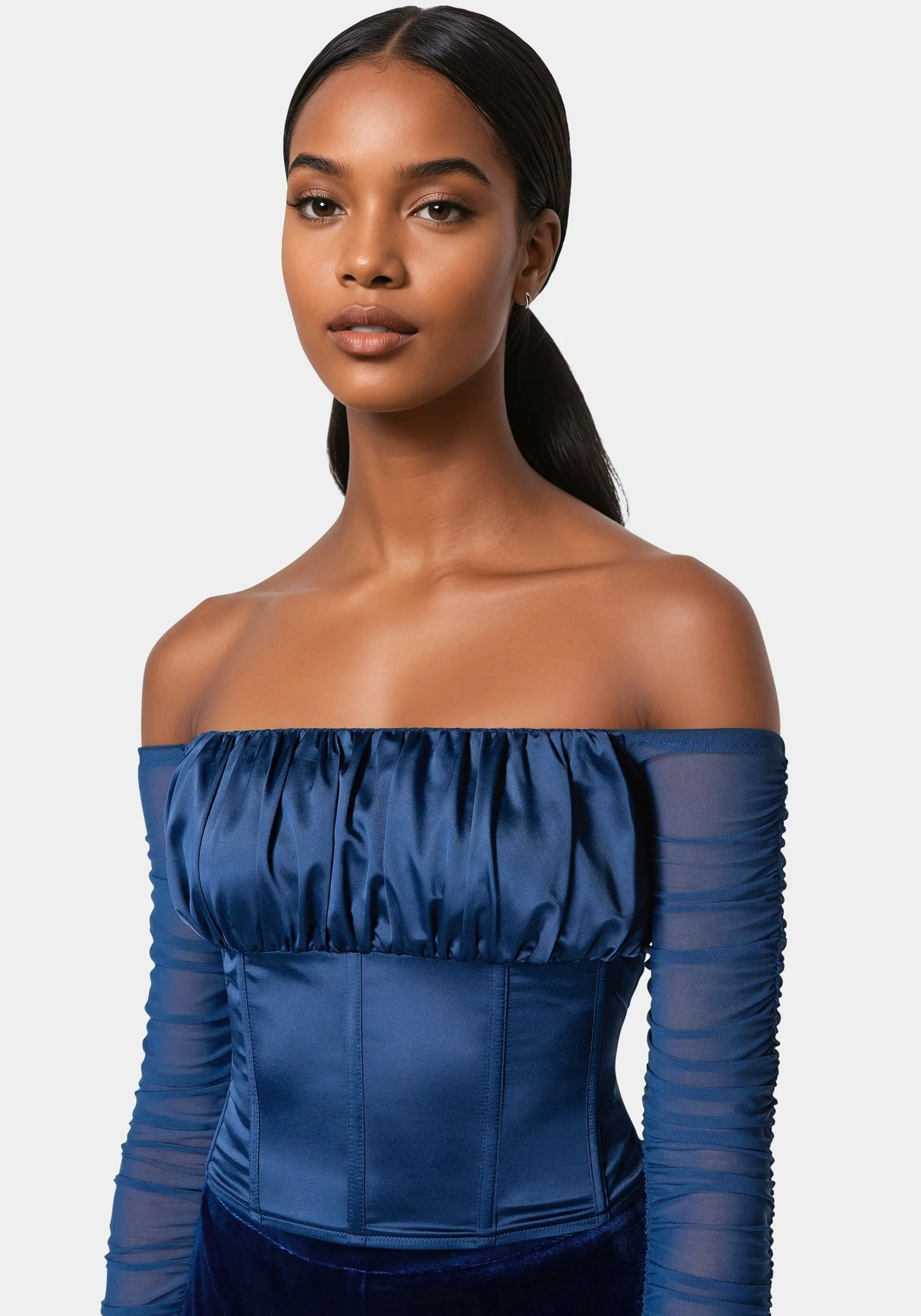 Off Shoulder Satin Corset sold by Bebe product image thumbnail 3