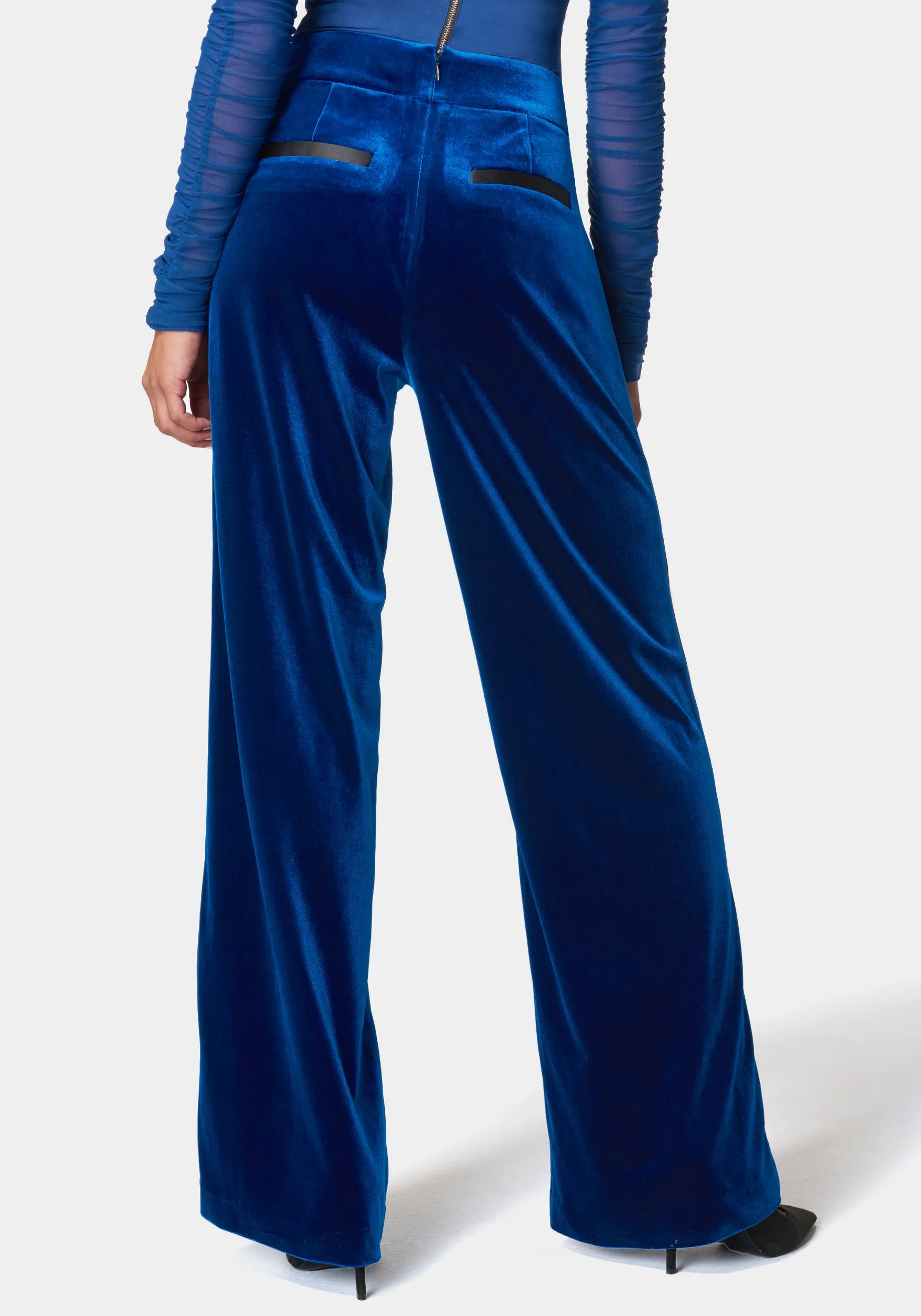 High Waist Velour Wide Leg Pant sold by Bebe product image thumbnail 3