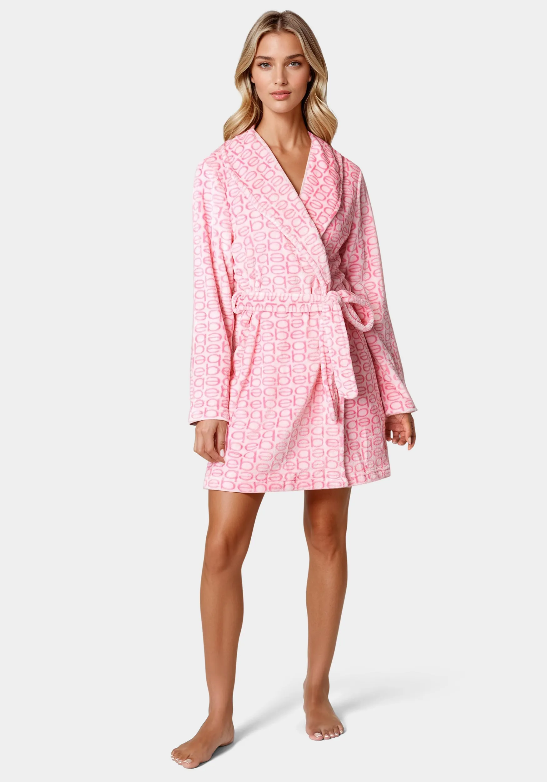 Printed Plush Robe sold by Bebe