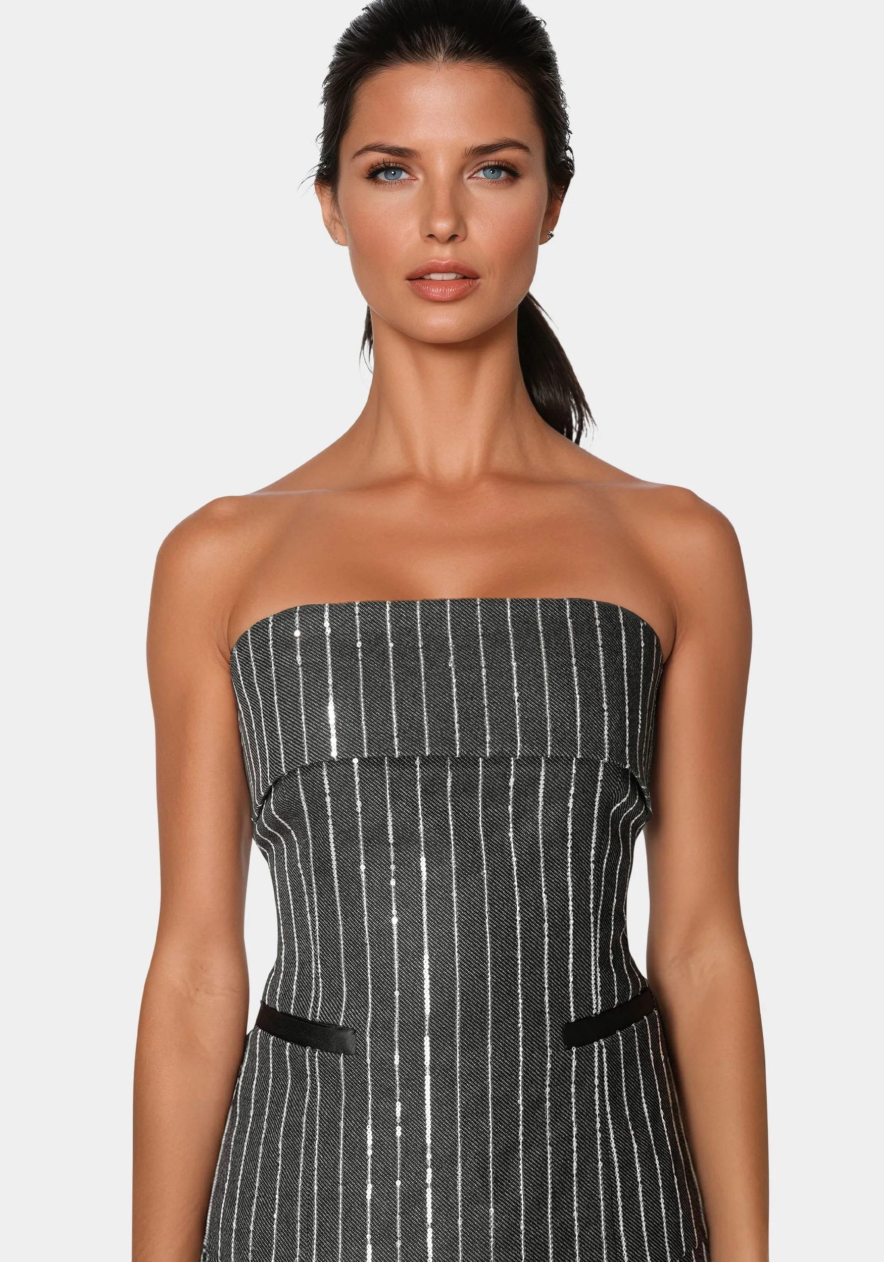 Stripe Sequins Strapless Corset sold by Bebe product image thumbnail 4