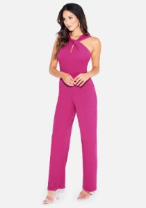 Keyhole Halter Neck Jumpsuit sold by Bebe