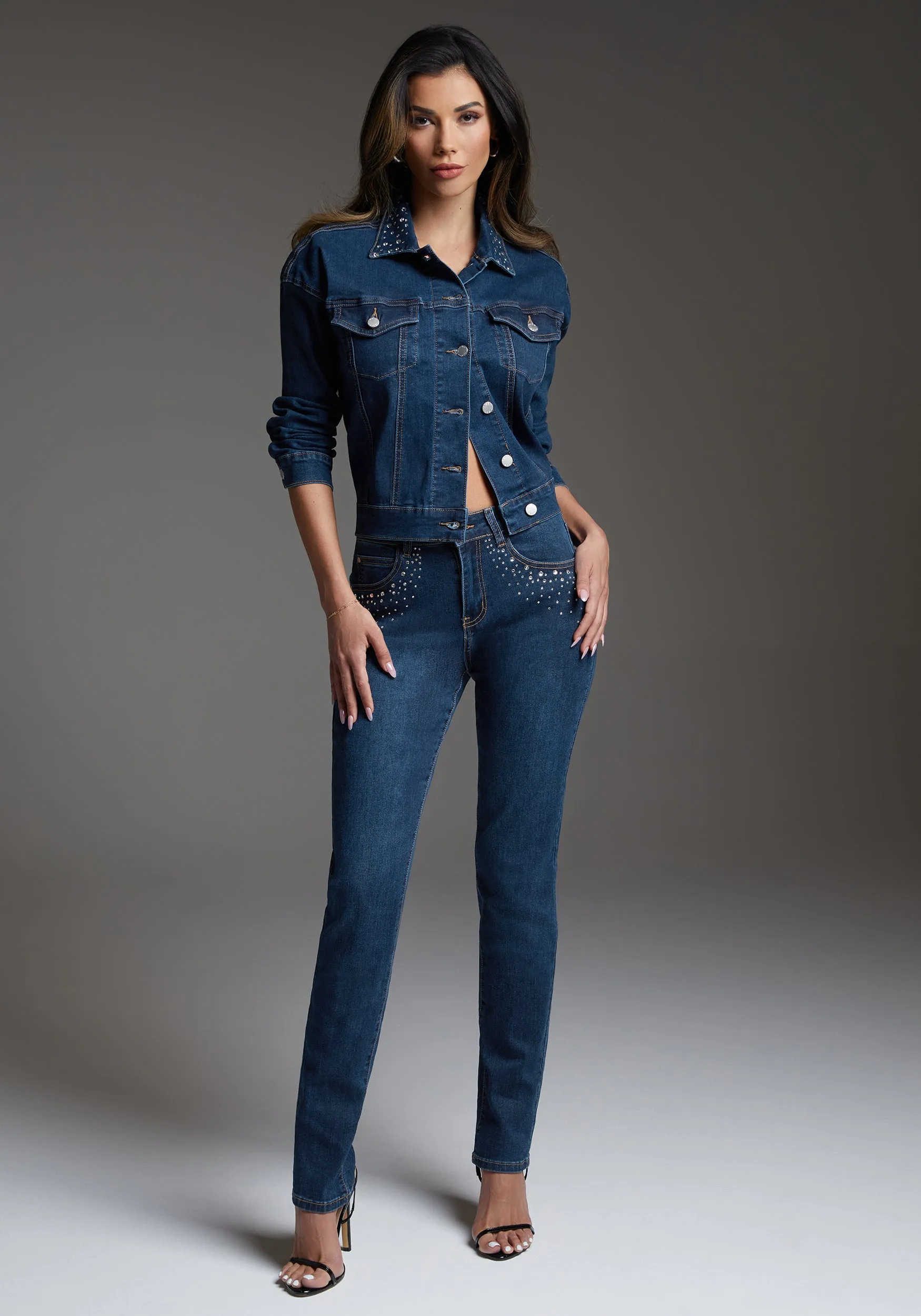 bebe Slim Jean Embellished With Crystals by Swarovski sold by Bebe product image thumbnail 2