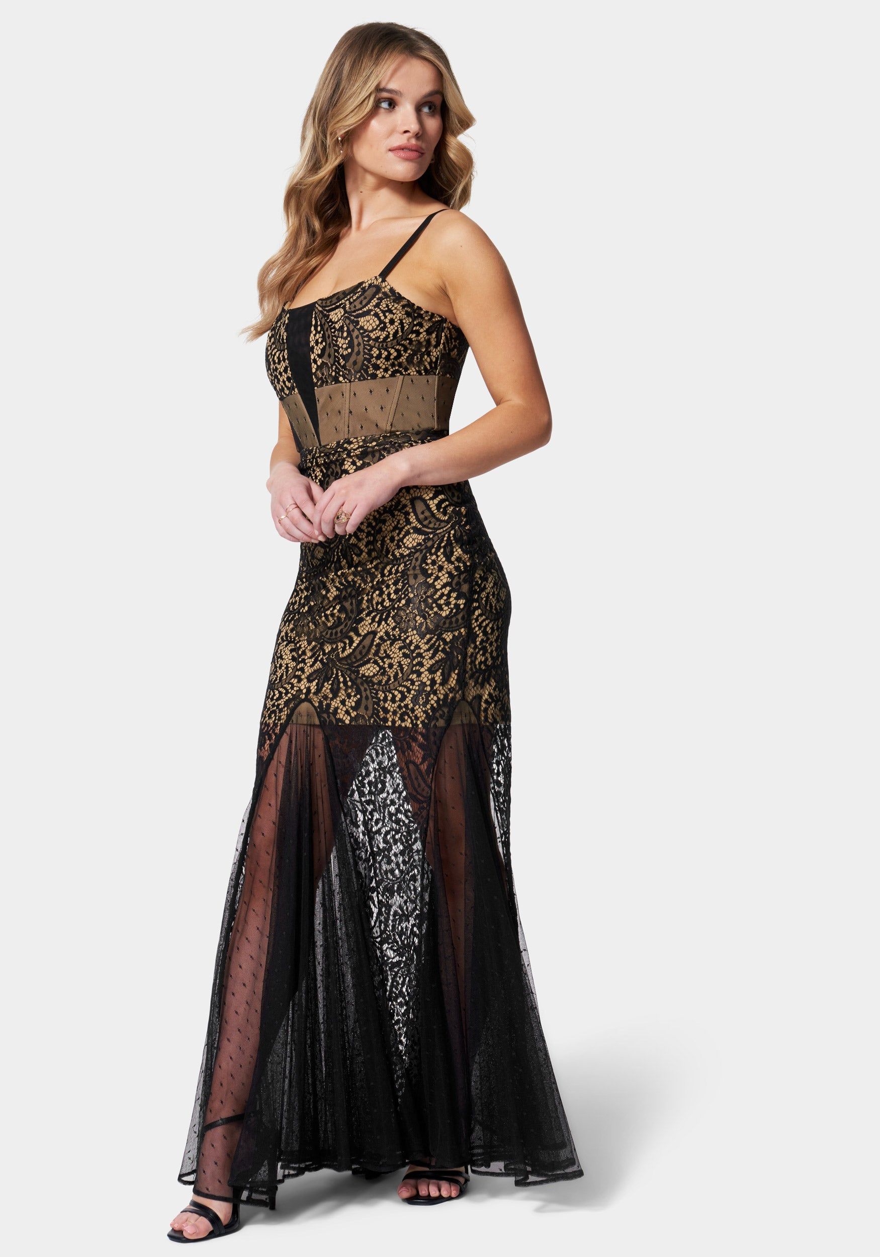 Lace Corset Mermaid Gown sold by Bebe product image thumbnail 2