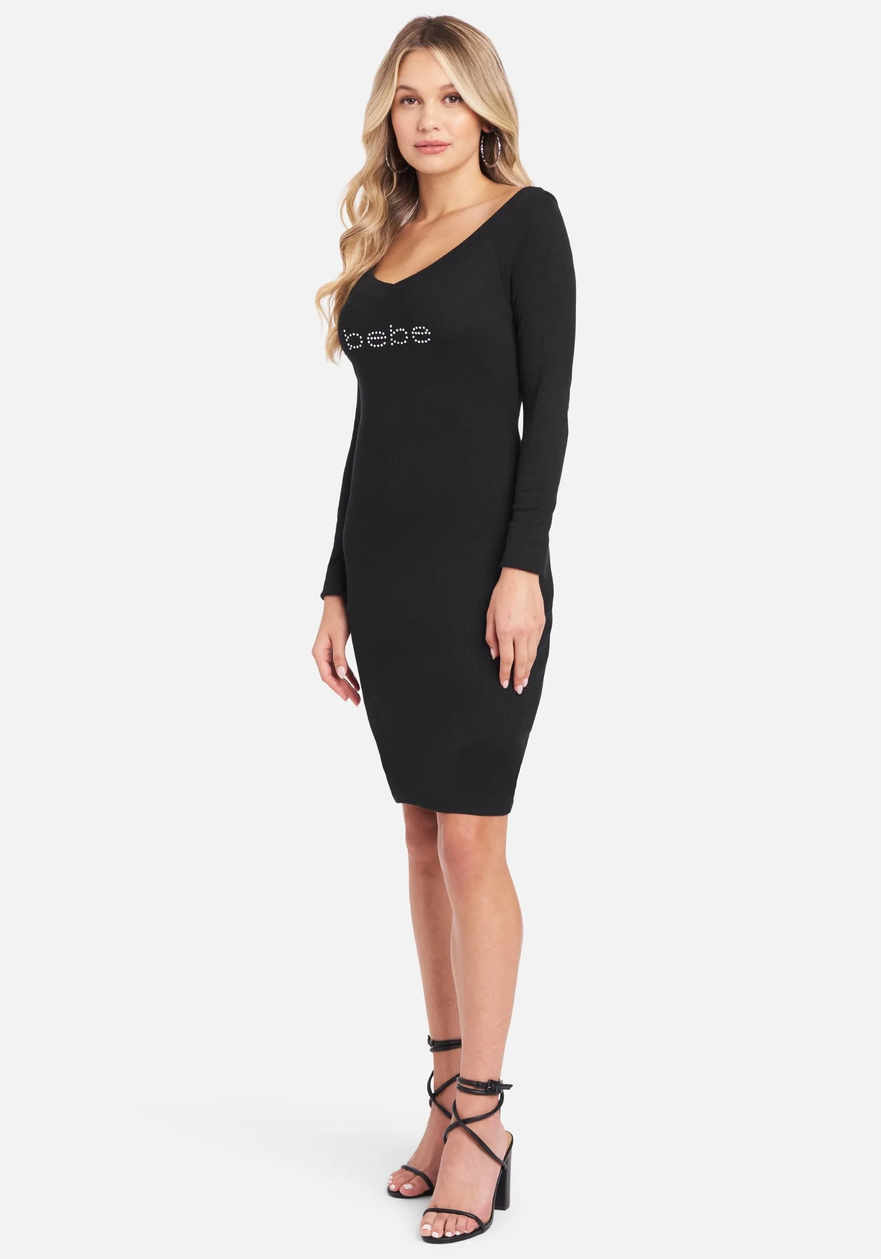 Long Sleeve Logo Dress sold by Bebe product image thumbnail 2