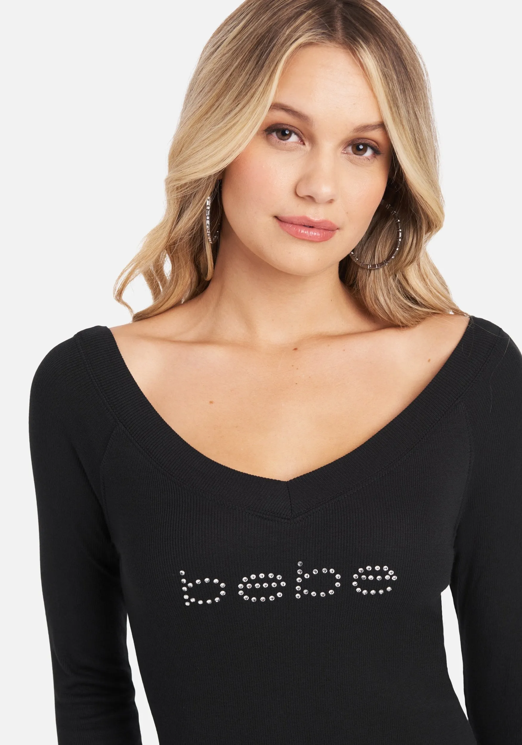 Long Sleeve Logo Dress sold by Bebe product image thumbnail 4