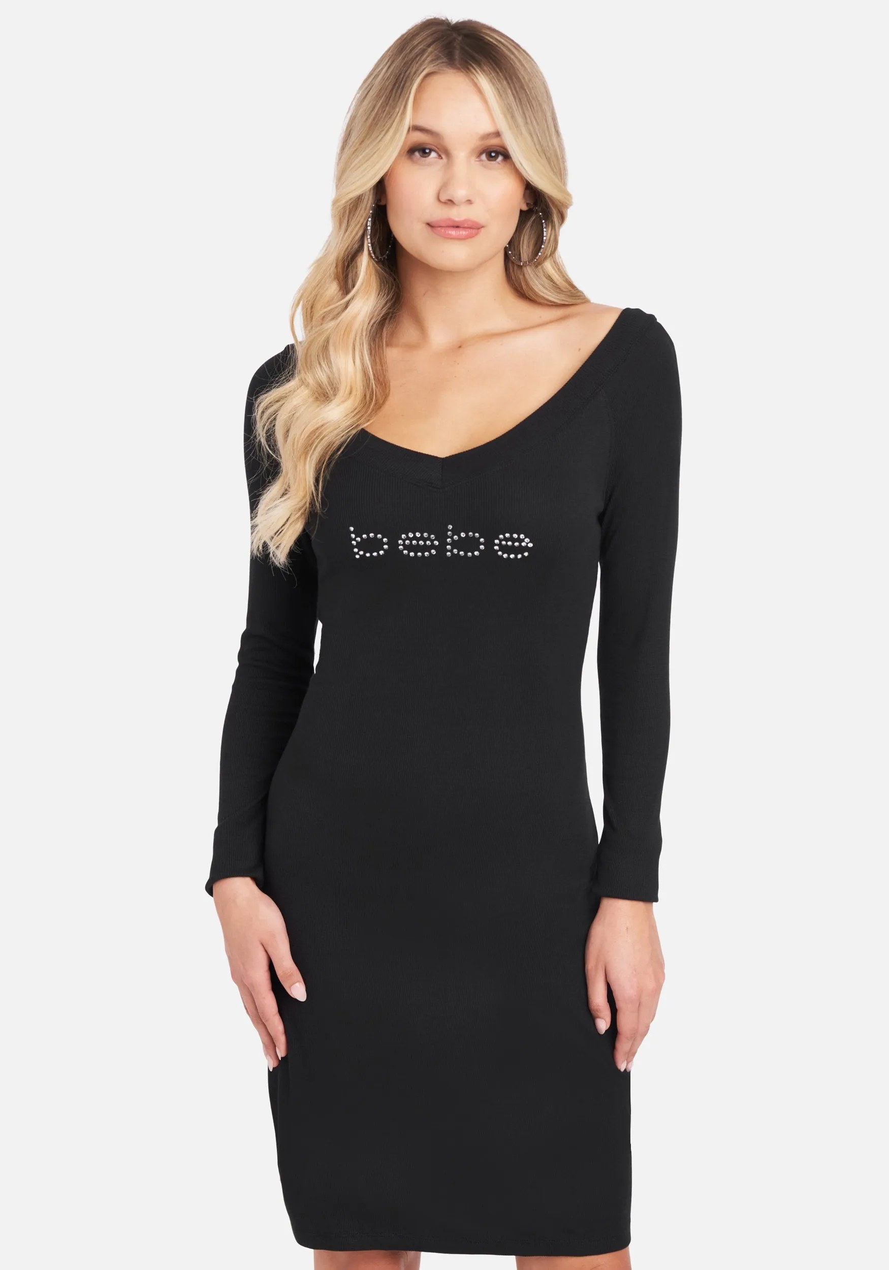 Long Sleeve Logo Dress sold by Bebe