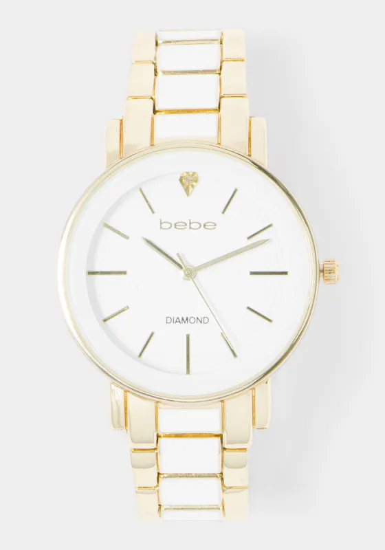 Diamond Dial Watch Necklace And Earring Set sold by Bebe
