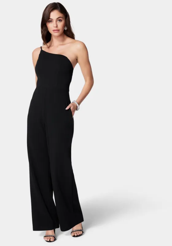 One Shoulder Core Jumpsuit sold by Bebe