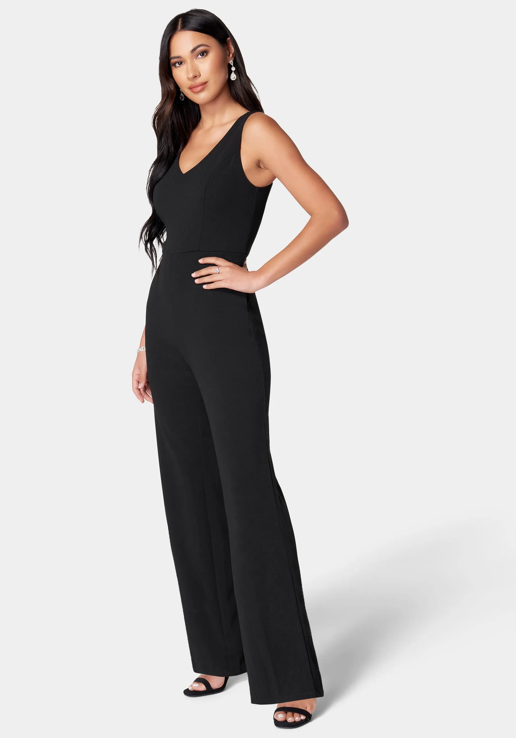 V Neck Core Jumpsuit sold by Bebe product image thumbnail 2