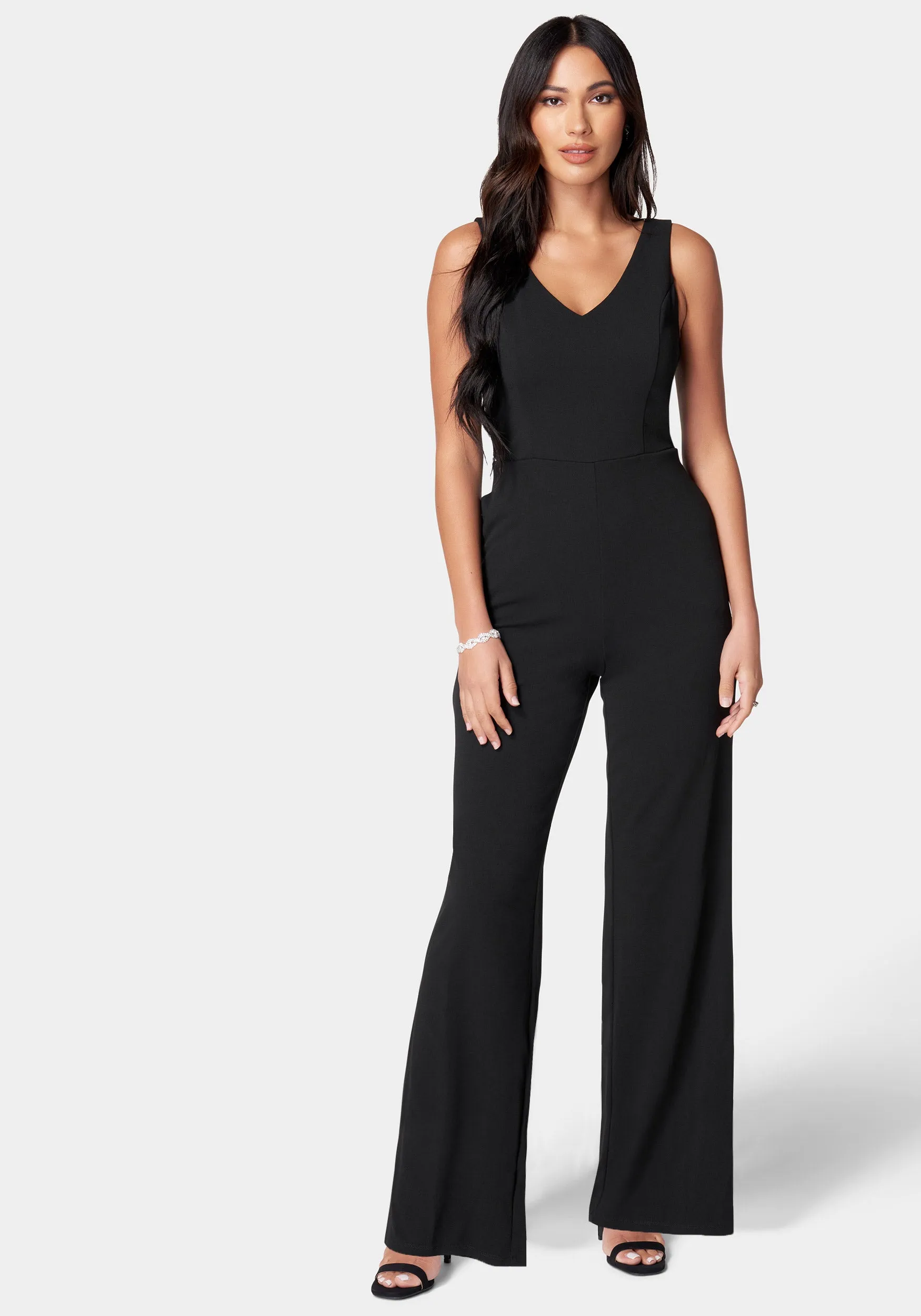 V Neck Core Jumpsuit sold by Bebe