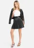 Vegan Leather Pleated Side Snap Skirt sold by Bebe