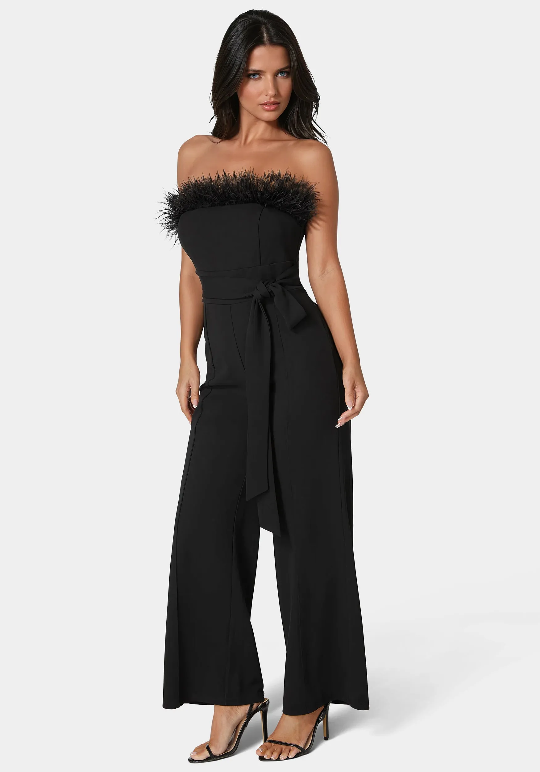 Strapless Feather Jumpsuit sold by Bebe product image thumbnail 2