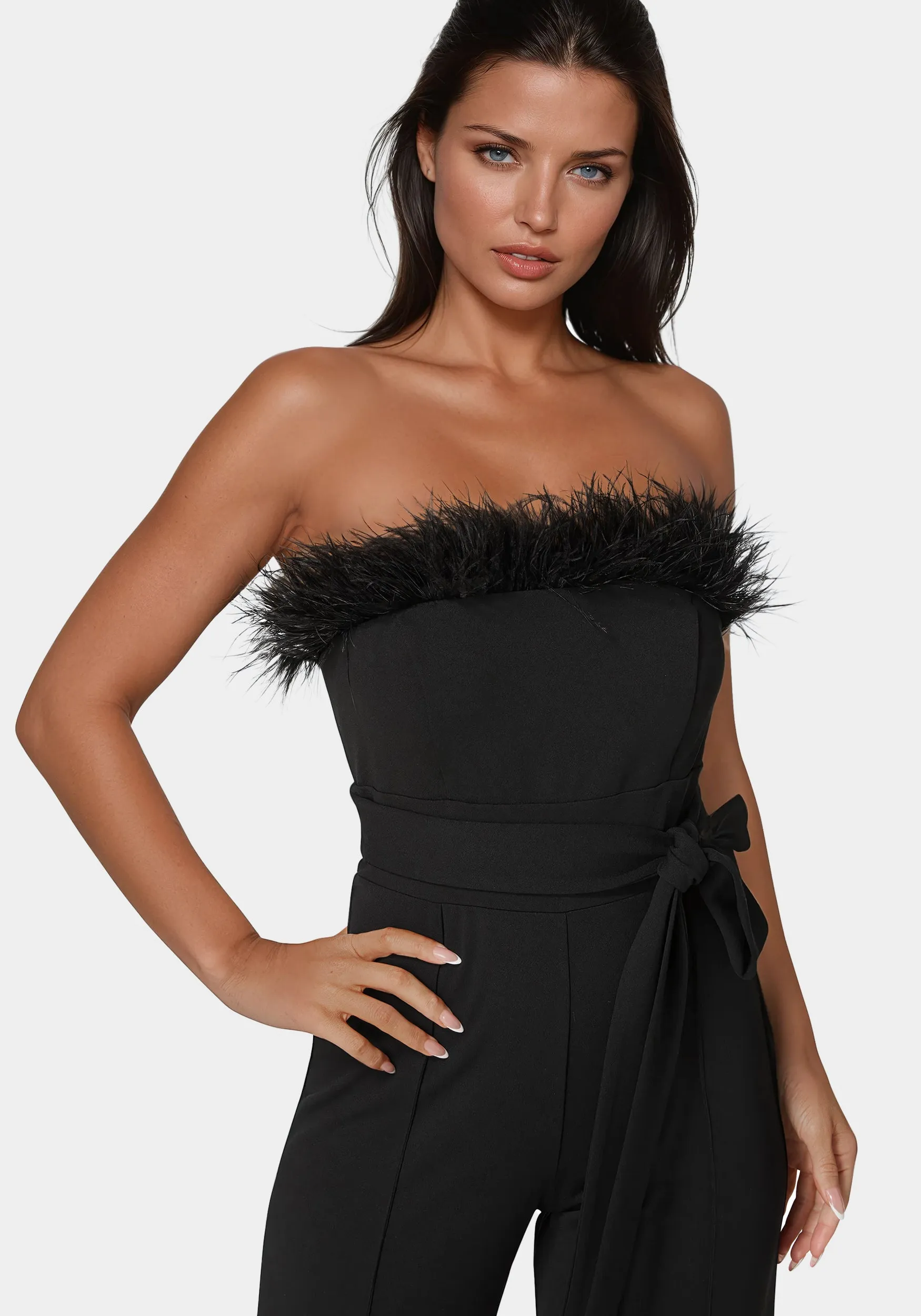 Strapless Feather Jumpsuit sold by Bebe product image thumbnail 4