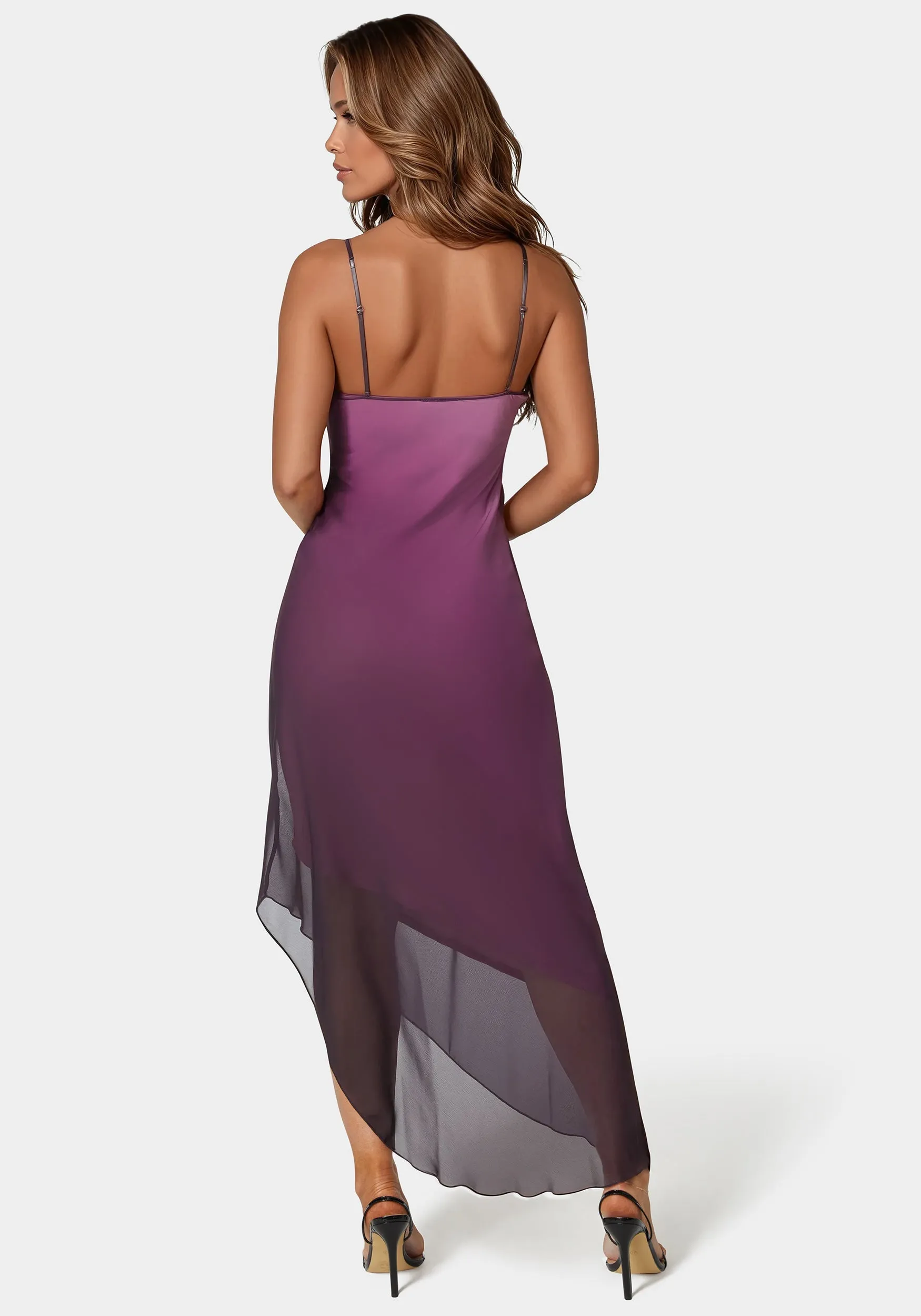 Ombre Chiffon Cowl Dress sold by Bebe product image thumbnail 3