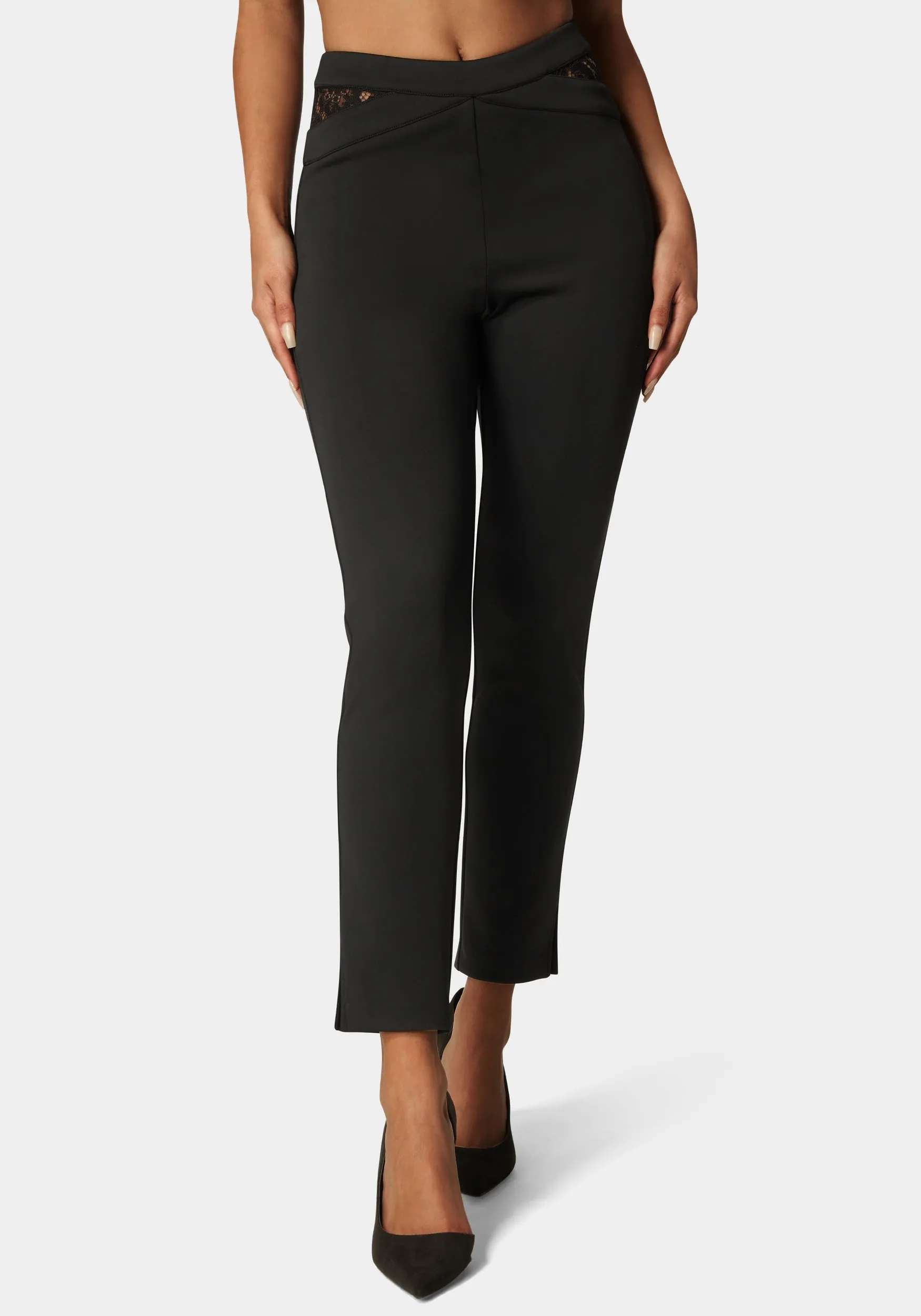 Scuba High Waist Slim Leg Pant sold by Bebe
