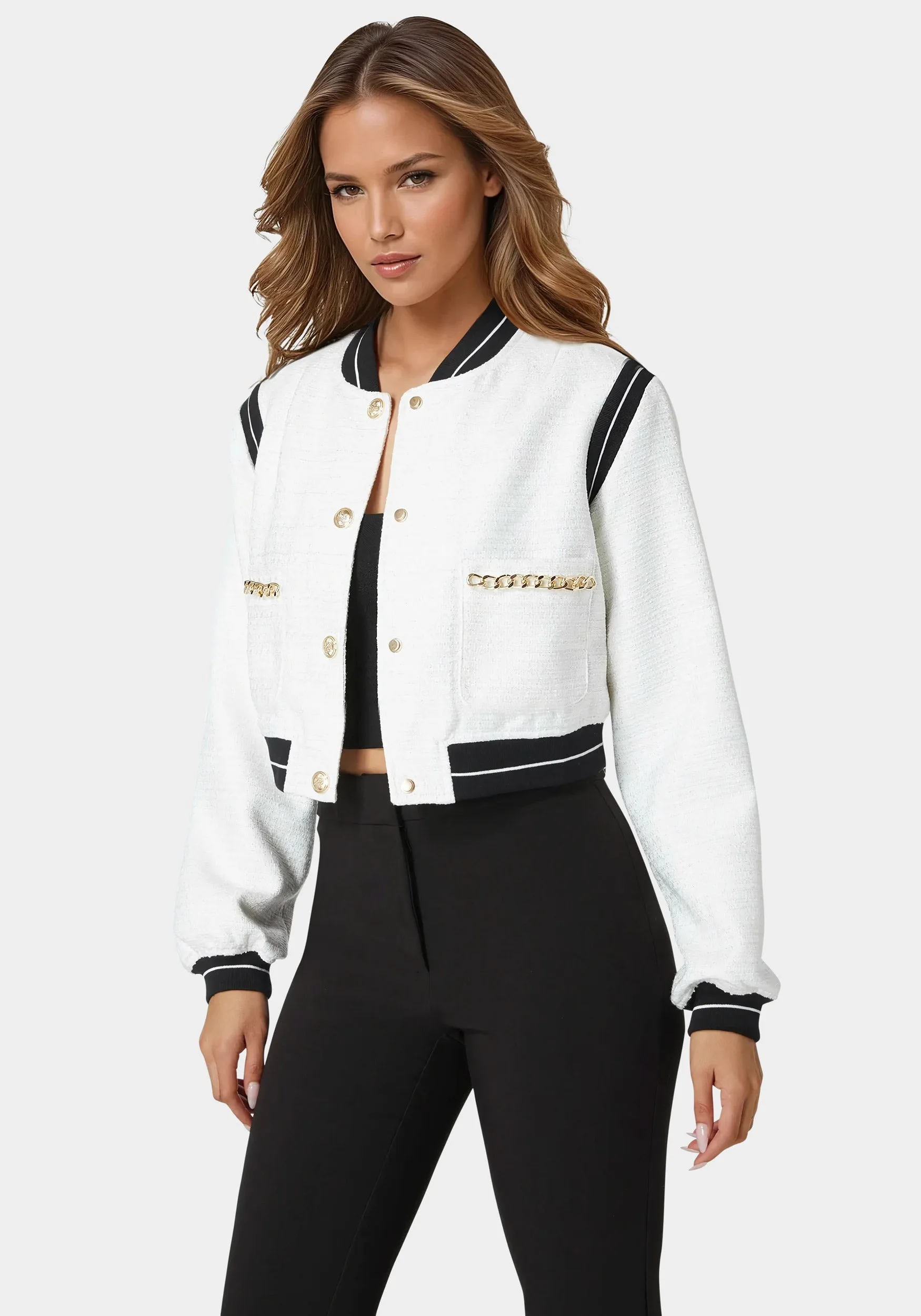 Textured Bomber Jacket sold by Bebe product image thumbnail 2