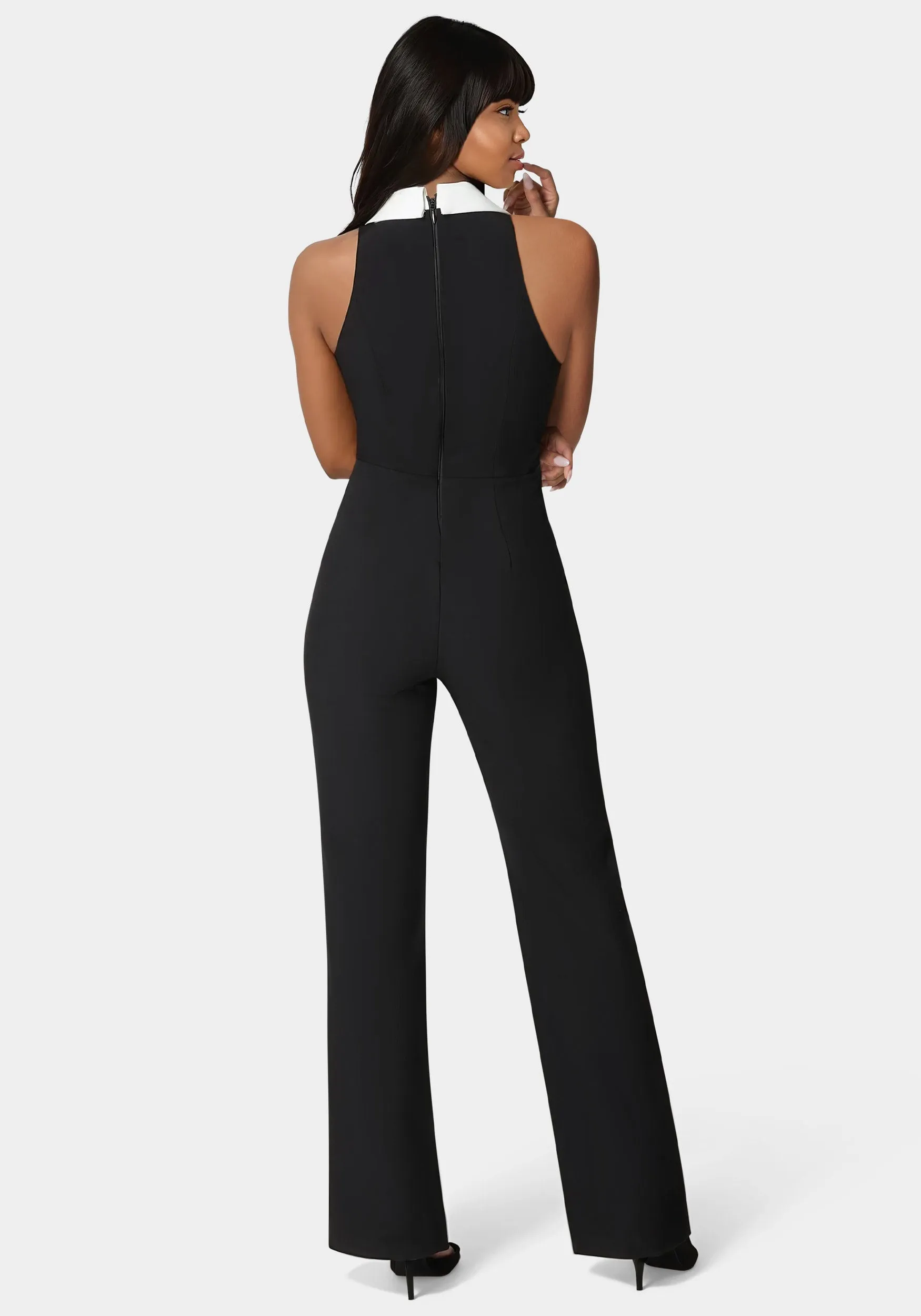 Tailored Straight Flared Jumpsuit sold by Bebe product image thumbnail 3